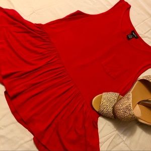 SOLD Red Peplum Top